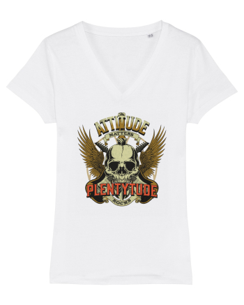 Attitude matters - Plentytude rocks White
