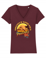 De vară: Discover your own paradise Tricou mânecă scurtă guler V Damă Evoker