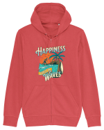 De vară: Happiness comes in waves Hanorac cu fermoar Unisex Connector