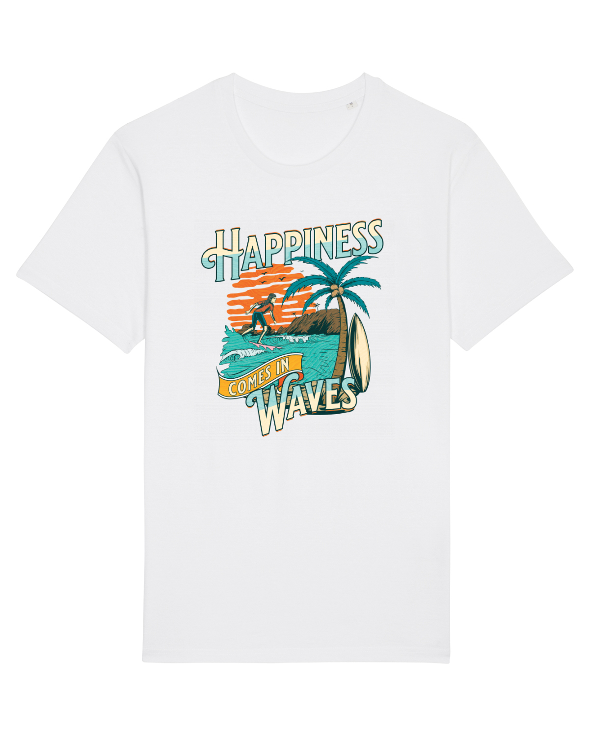 Tricou mânecă scurtă Unisex Rocker White