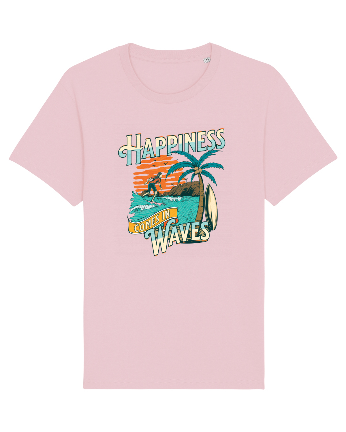 Tricou mânecă scurtă Unisex Rocker Cotton Pink