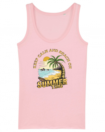 De vară: Keep calm and beach on Cotton Pink