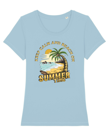 De vară: Keep calm and beach on Sky Blue