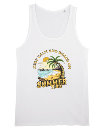 De vară: Keep calm and beach on White