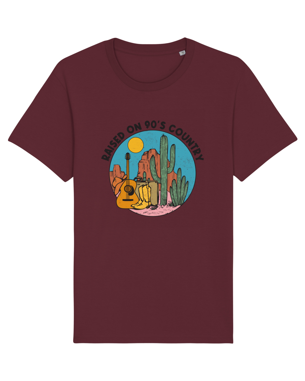 Tricou mânecă scurtă Unisex Rocker Burgundy