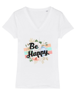 Be Happy Tricou mânecă scurtă guler V Damă Evoker