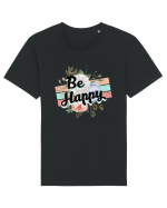 Be Happy Tricou mânecă scurtă Unisex Rocker