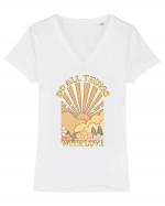 Do All Things With Love Tricou mânecă scurtă guler V Damă Evoker