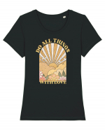 Do All Things With Love Tricou mânecă scurtă guler larg fitted Damă Expresser