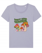 Don't Stop Growing Tricou mânecă scurtă guler larg fitted Damă Expresser