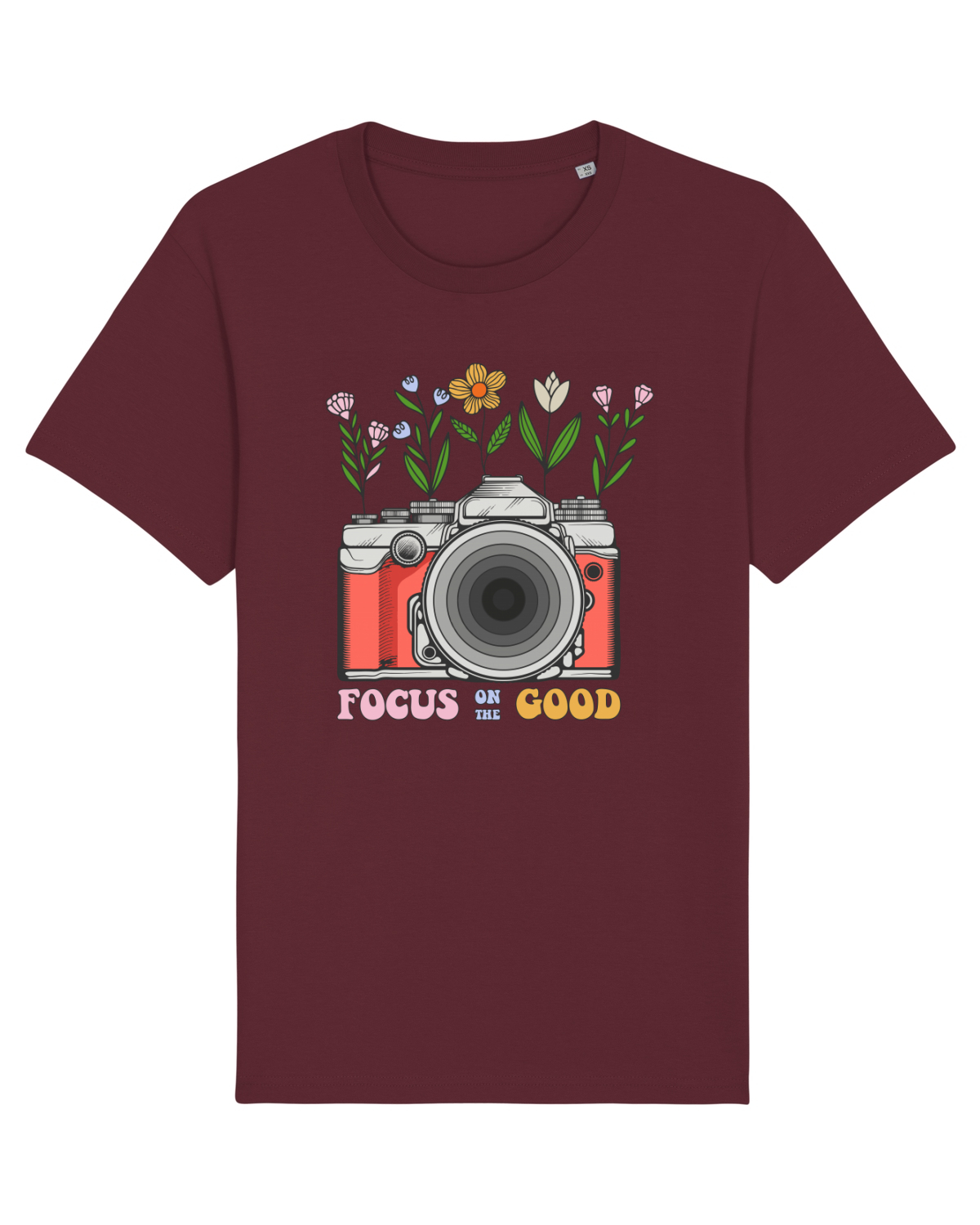 Tricou mânecă scurtă Unisex Rocker Burgundy