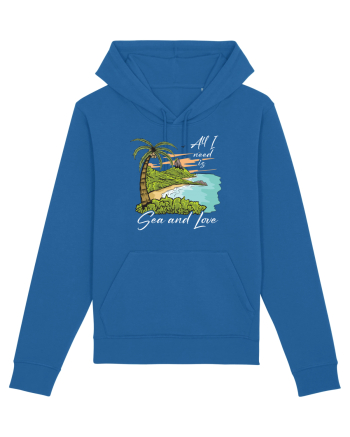 De vara: All I need is sea and love - black Royal Blue