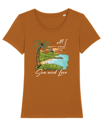 De vara: All I need is sea and love - black Roasted Orange