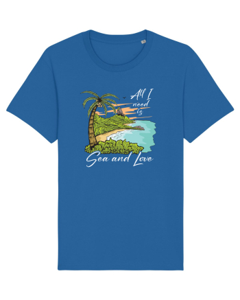 De vara: All I need is sea and love - black Royal Blue