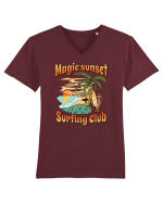 De vară: Magic sunset surfing club Tricou mânecă scurtă guler V Bărbat Presenter