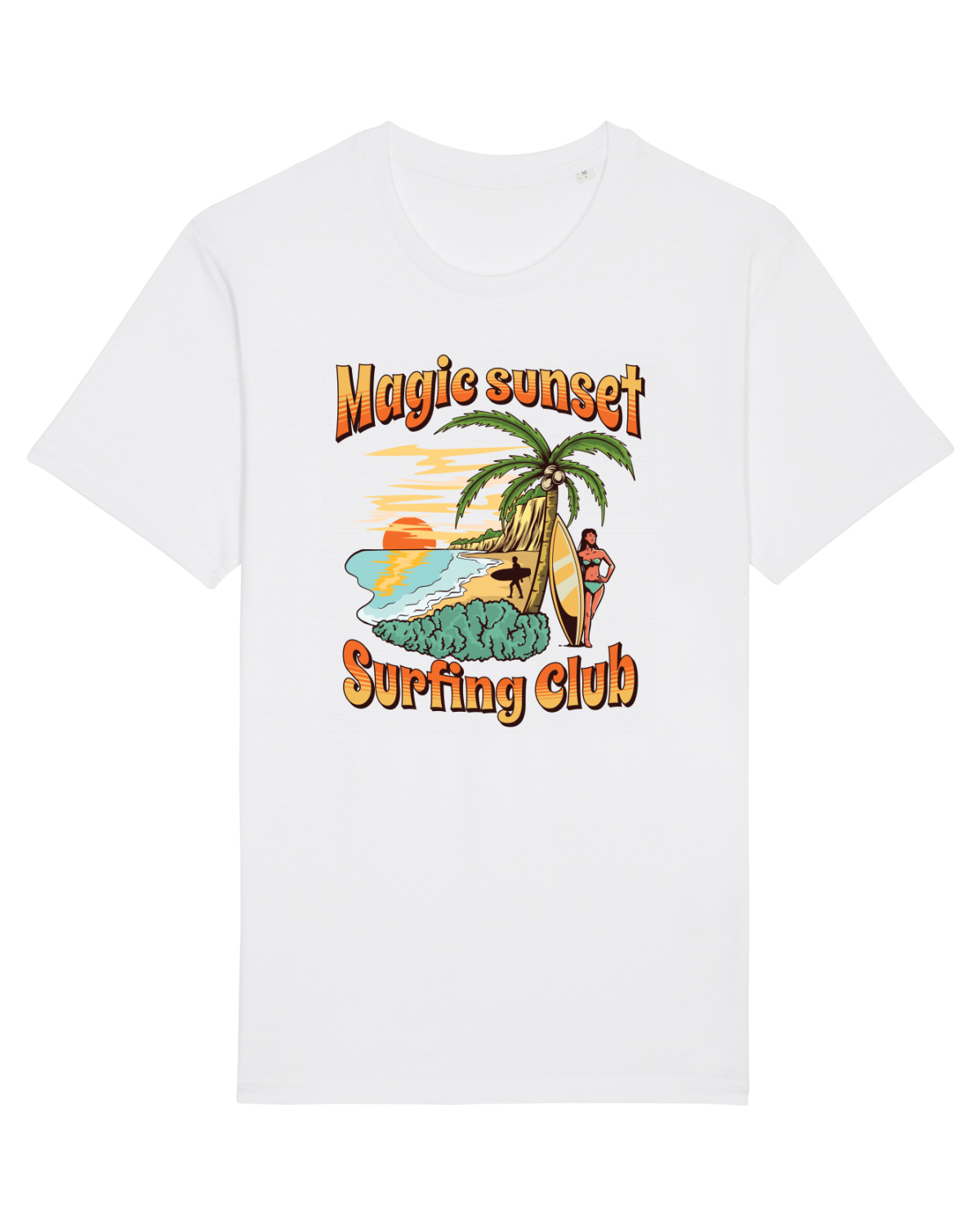 Tricou mânecă scurtă Unisex Rocker White
