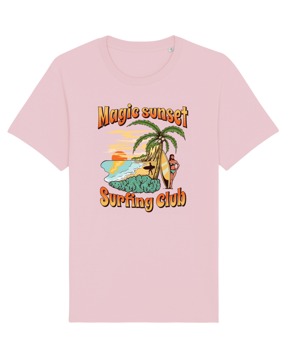 Tricou mânecă scurtă Unisex Rocker Cotton Pink