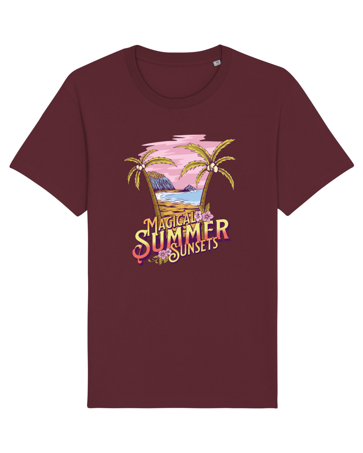Tricou mânecă scurtă Unisex Rocker Burgundy