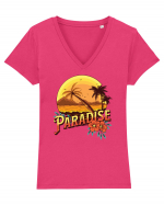 De vară: Paradise Tricou mânecă scurtă guler V Damă Evoker
