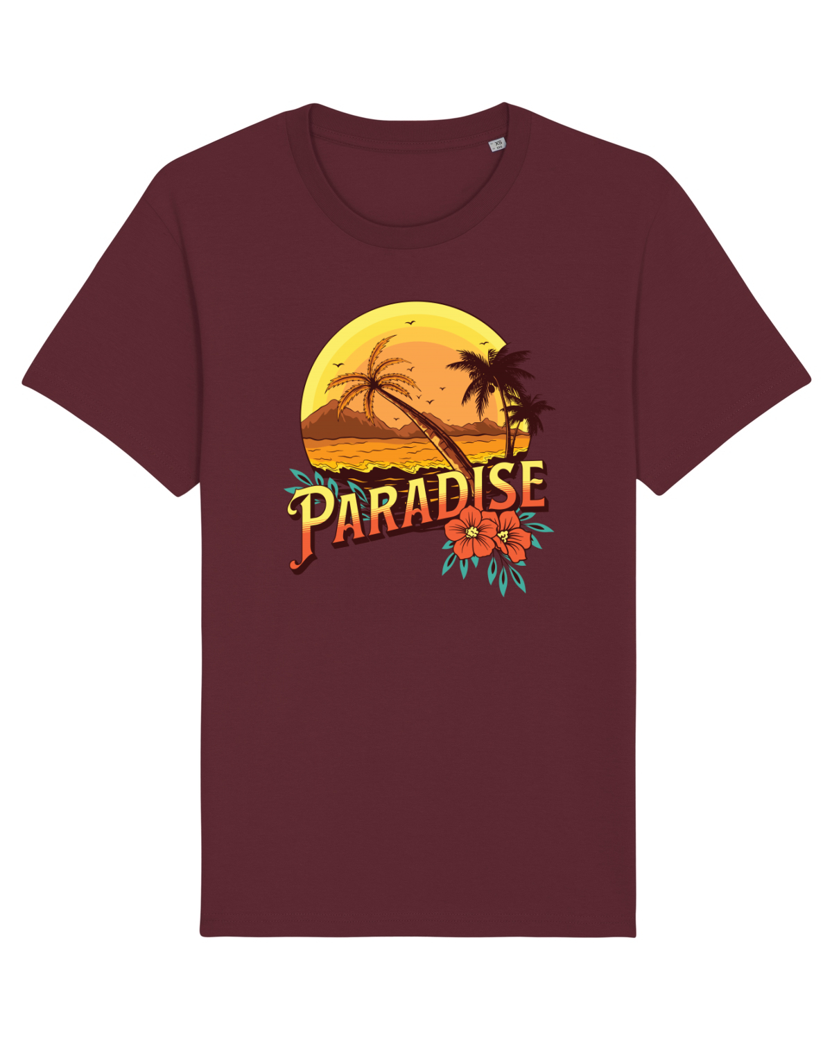 Tricou mânecă scurtă Unisex Rocker Burgundy