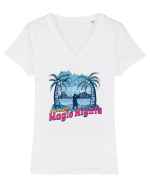 De vară: Summer magic nights Tricou mânecă scurtă guler V Damă Evoker