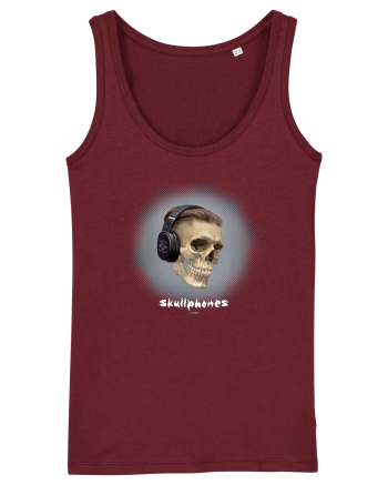 Craniu cu casti - skullphones 02 Burgundy