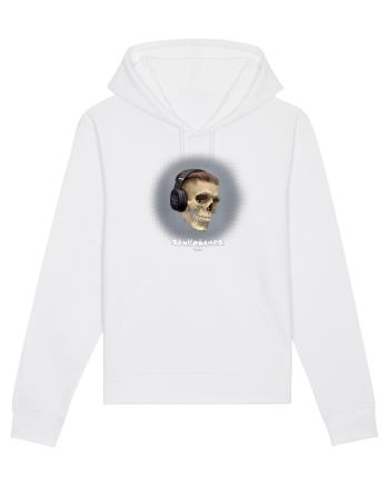 Craniu cu casti - skullphones 02 White