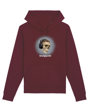 Craniu cu casti - skullphones 02 Burgundy