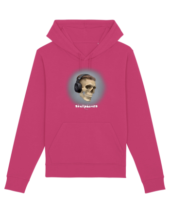 Craniu cu casti - skullphones 02 Raspberry