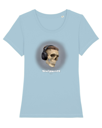 Craniu cu casti - skullphones 02 Sky Blue