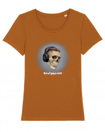 Craniu cu casti - skullphones 02 Roasted Orange