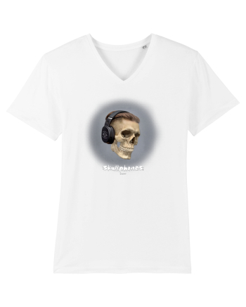 Craniu cu casti - skullphones 02 White