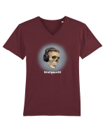 Craniu cu casti - skullphones 02 Tricou mânecă scurtă guler V Bărbat Presenter