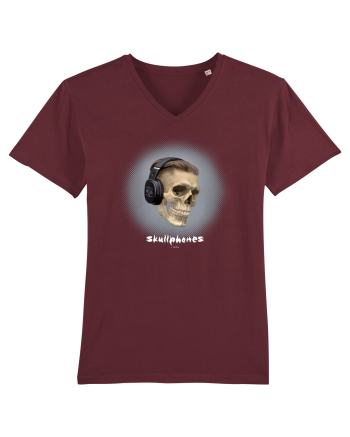 Craniu cu casti - skullphones 02 Burgundy