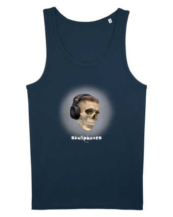 Craniu cu casti - skullphones 02 Navy