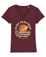 De vară: Surf paradise Tricou mânecă scurtă guler V Damă Evoker
