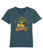 De vară: Unforgettable sunset Tricou mânecă scurtă guler V Bărbat Presenter