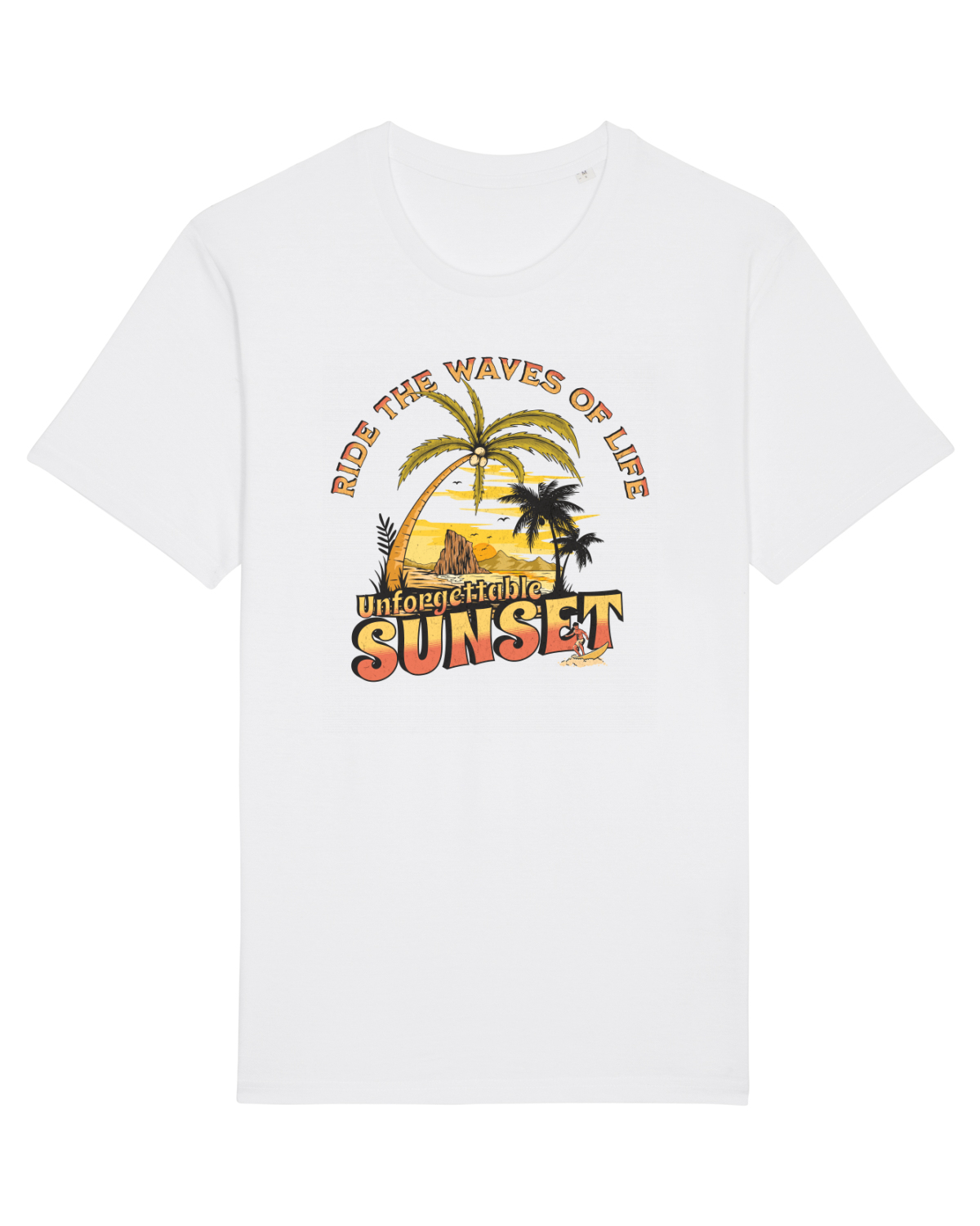 Tricou mânecă scurtă Unisex Rocker White