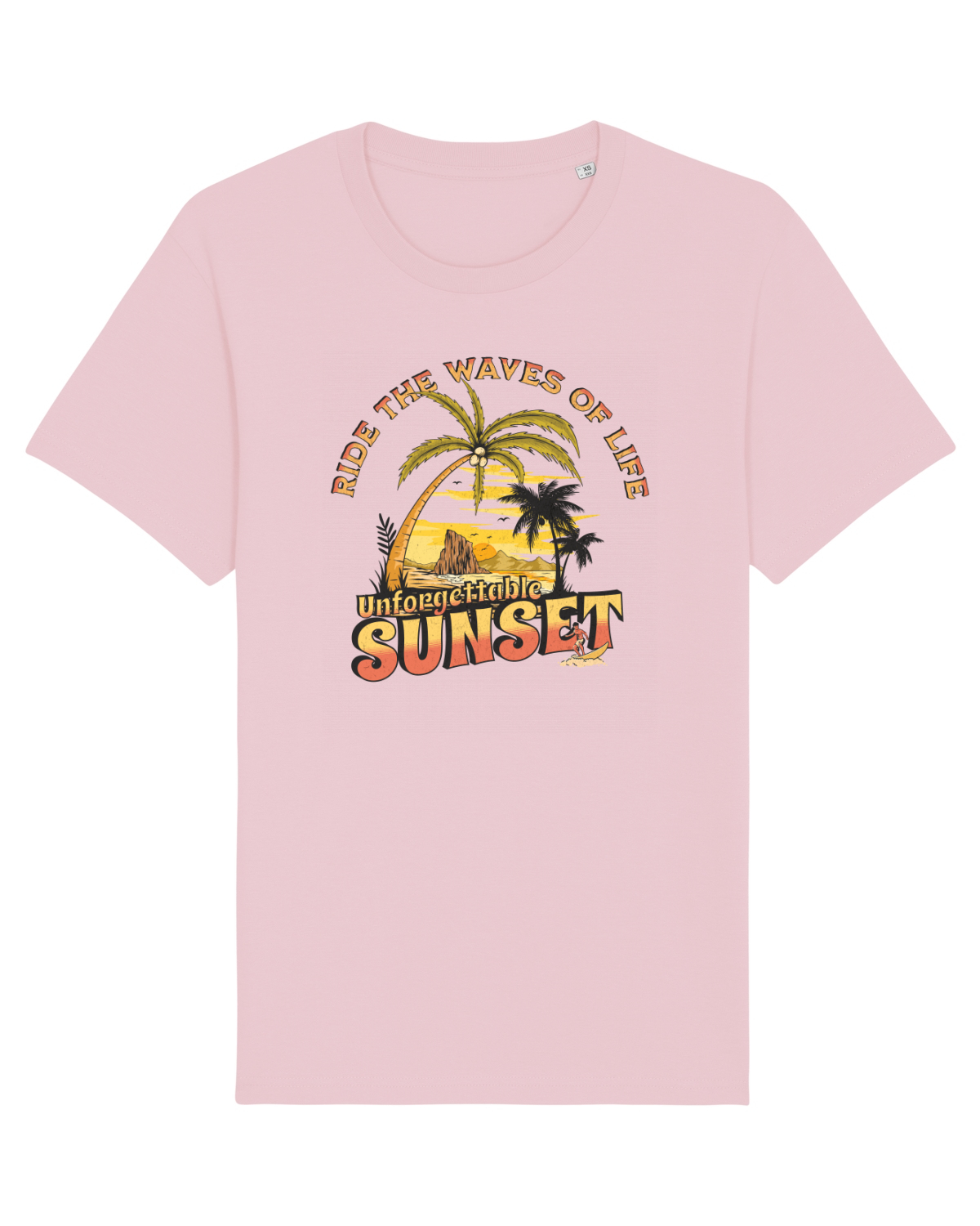 Tricou mânecă scurtă Unisex Rocker Cotton Pink