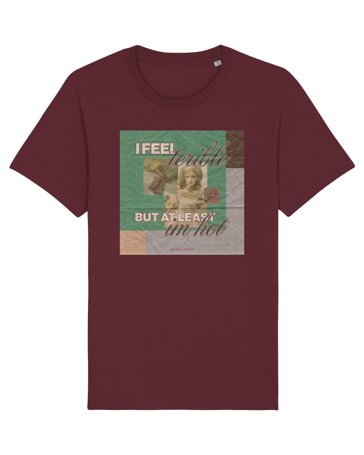 Tricou mânecă scurtă Unisex Rocker Burgundy