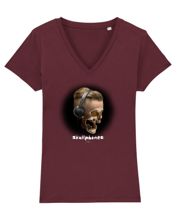 Craniu cu casti - skullphones 05 Burgundy