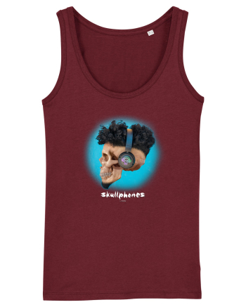 Craniu cu casti - skullphones 17 Burgundy