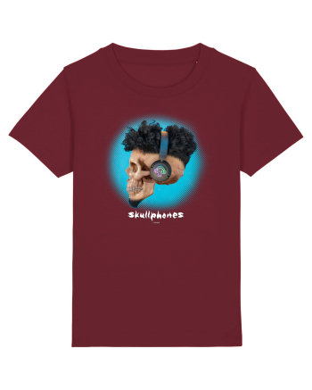 Craniu cu casti - skullphones 17 Burgundy