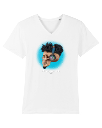 Craniu cu casti - skullphones 17 White