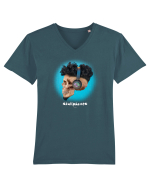 Craniu cu casti - skullphones 17 Tricou mânecă scurtă guler V Bărbat Presenter