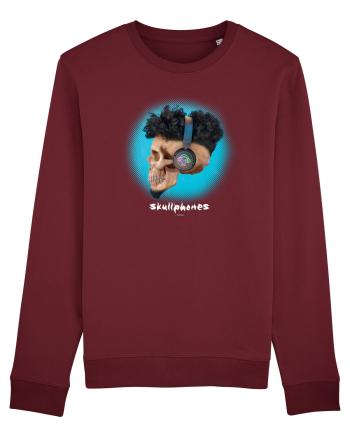 Craniu cu casti - skullphones 17 Burgundy