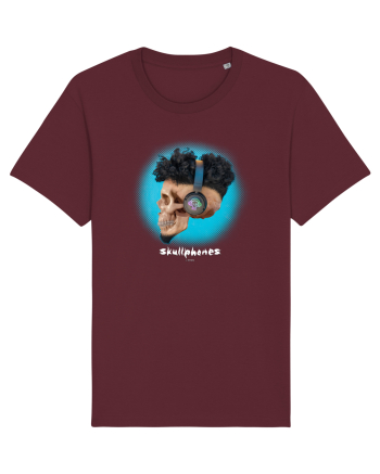 Craniu cu casti - skullphones 17 Burgundy
