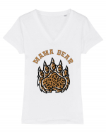 Mama Bear Tricou mânecă scurtă guler V Damă Evoker