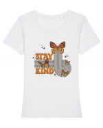 Stay Kind Tricou mânecă scurtă guler larg fitted Damă Expresser