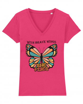 With Brave Wings She Flies Raspberry